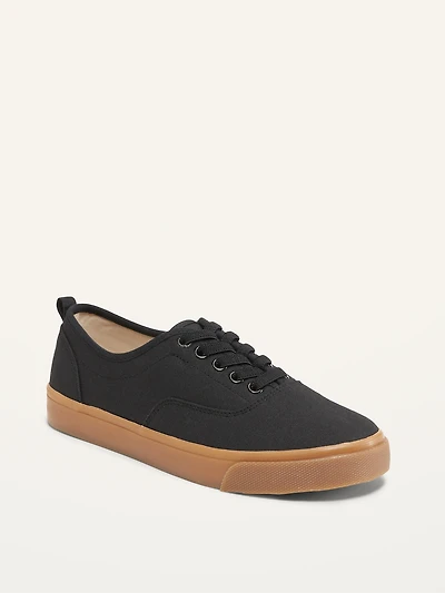 Gender-Neutral Canvas Lace-Up Sneakers for Kids