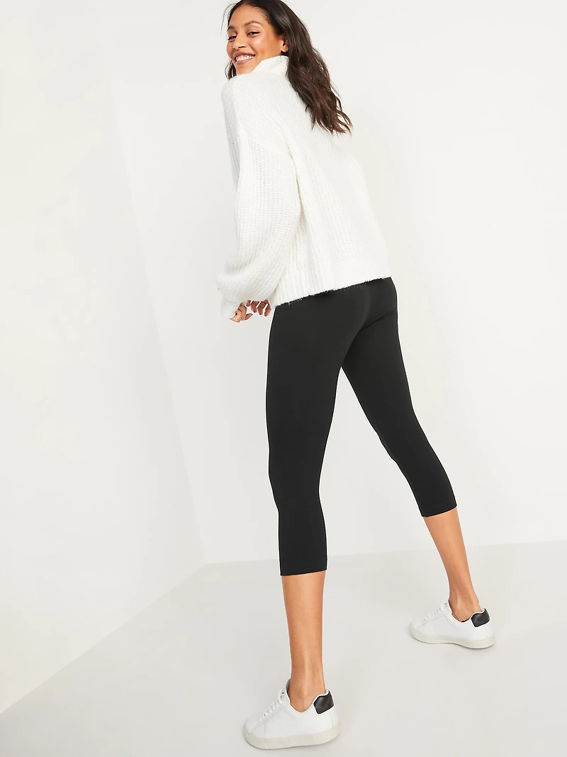High-Waisted Fashion Layering Cropped Legging