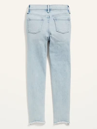 High-Waisted Rockstar 360° Stretch Frayed-Hem Super Skinny Jeggings for Girls
