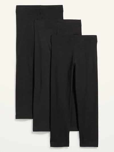 High-Waisted Fashion Layering Cropped Leggings 3-Pack