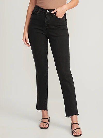 High-Waisted OG Straight Cut-Off Ankle Jeans