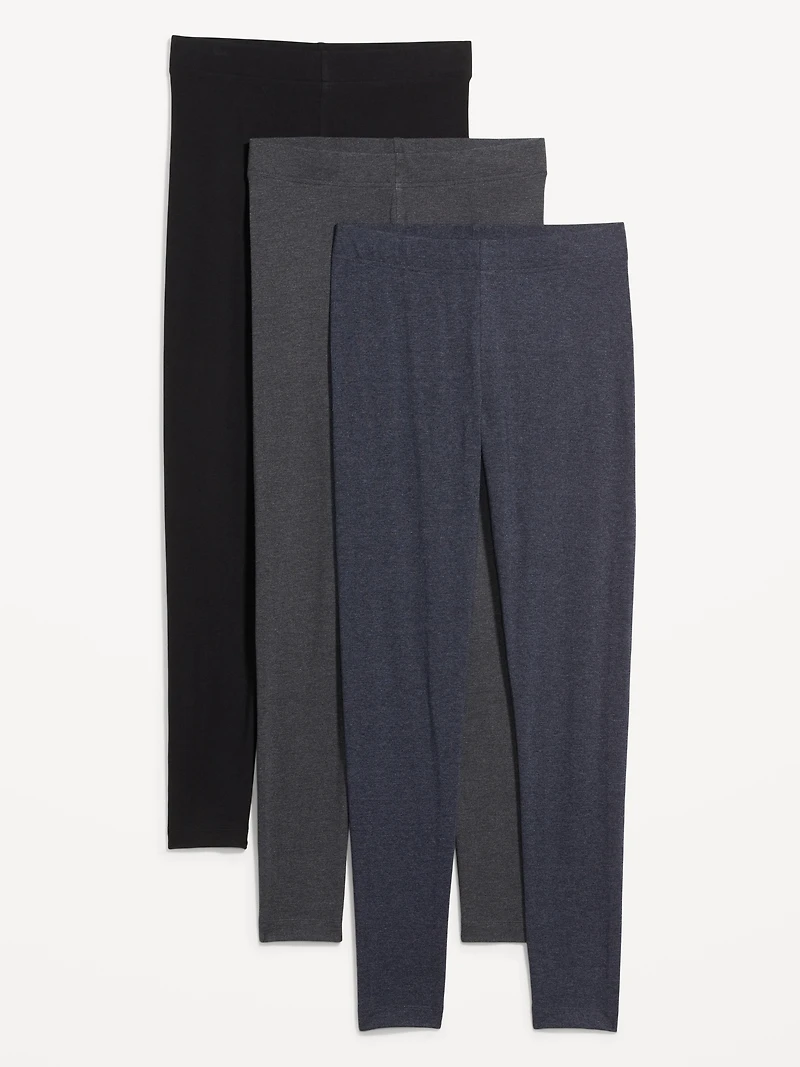 High-Waisted Fashion Layering Leggings 3-Pack