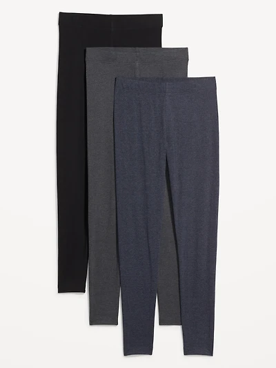 High-Waisted Fashion Layering Leggings 3-Pack