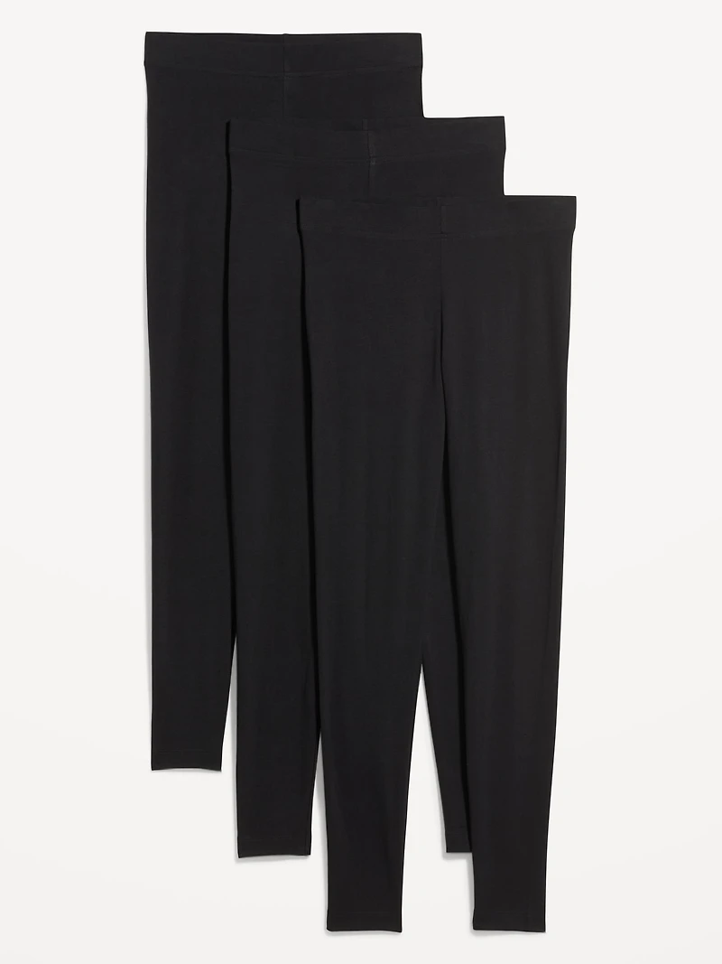High-Waisted Fashion Layering Leggings 3-Pack