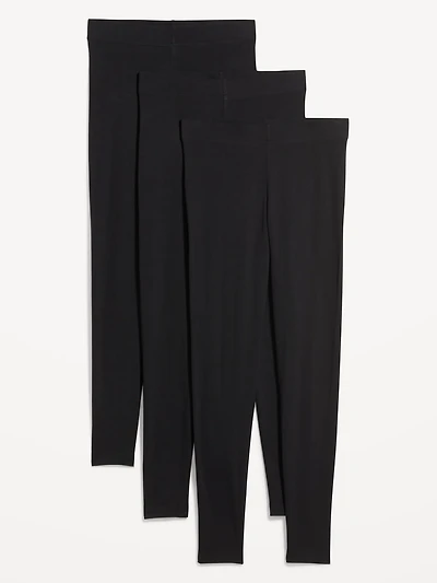 High-Waisted Fashion Layering Leggings 3-Pack