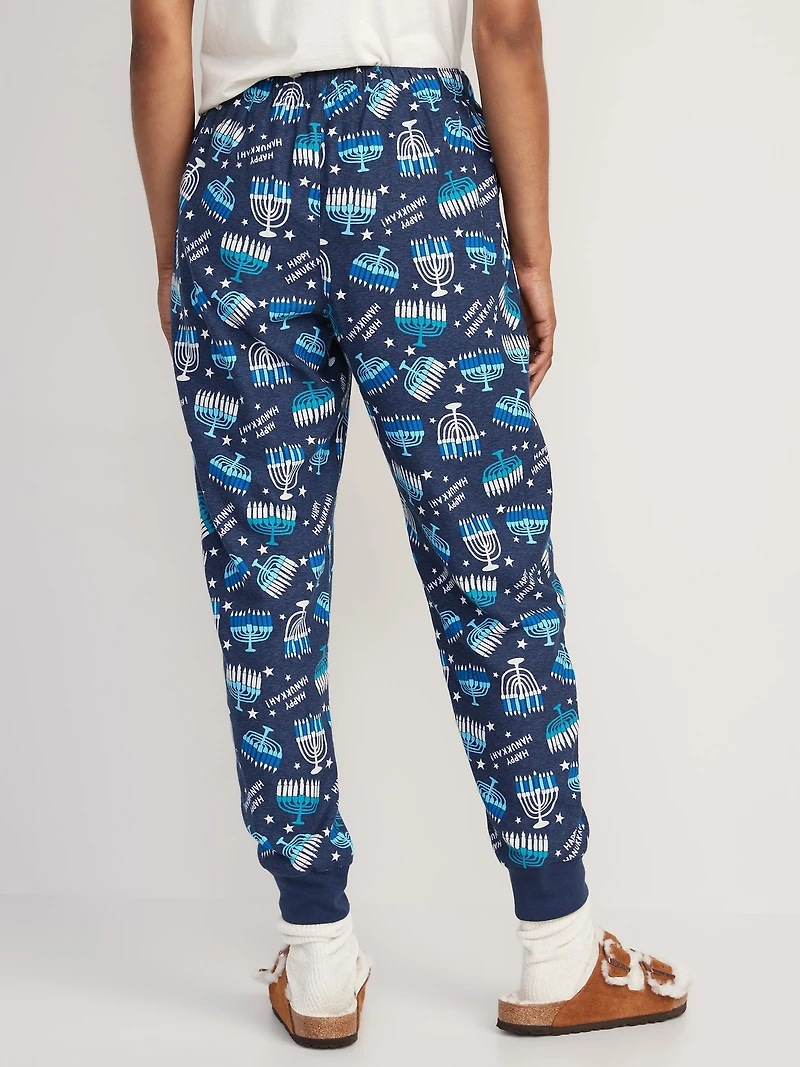 Printed Flannel Jogger Pajama Pants