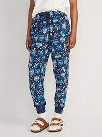 Printed Flannel Jogger Pajama Pants