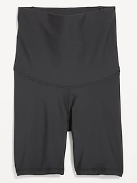 Maternity Full Panel PowerSoft Postpartum Support Biker Shorts - 8-inch inseam