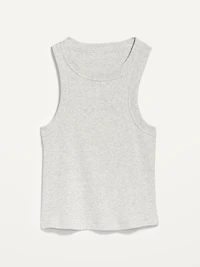 Snug Rib-Knit Crop Tank Top