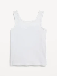 Solid Fitted Tank Top for Girls