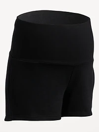 Maternity Foldover-Waist Shorts -- 3-inch inseam