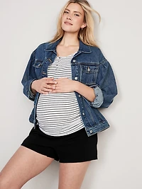 Maternity Foldover-Waist Shorts -- 3-inch inseam
