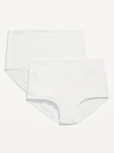 Maternity 2-Pack Rollover-Waist Jersey Hipster Underwear