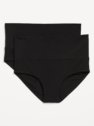Maternity 2-Pack Rollover-Waist Hipster Underwear