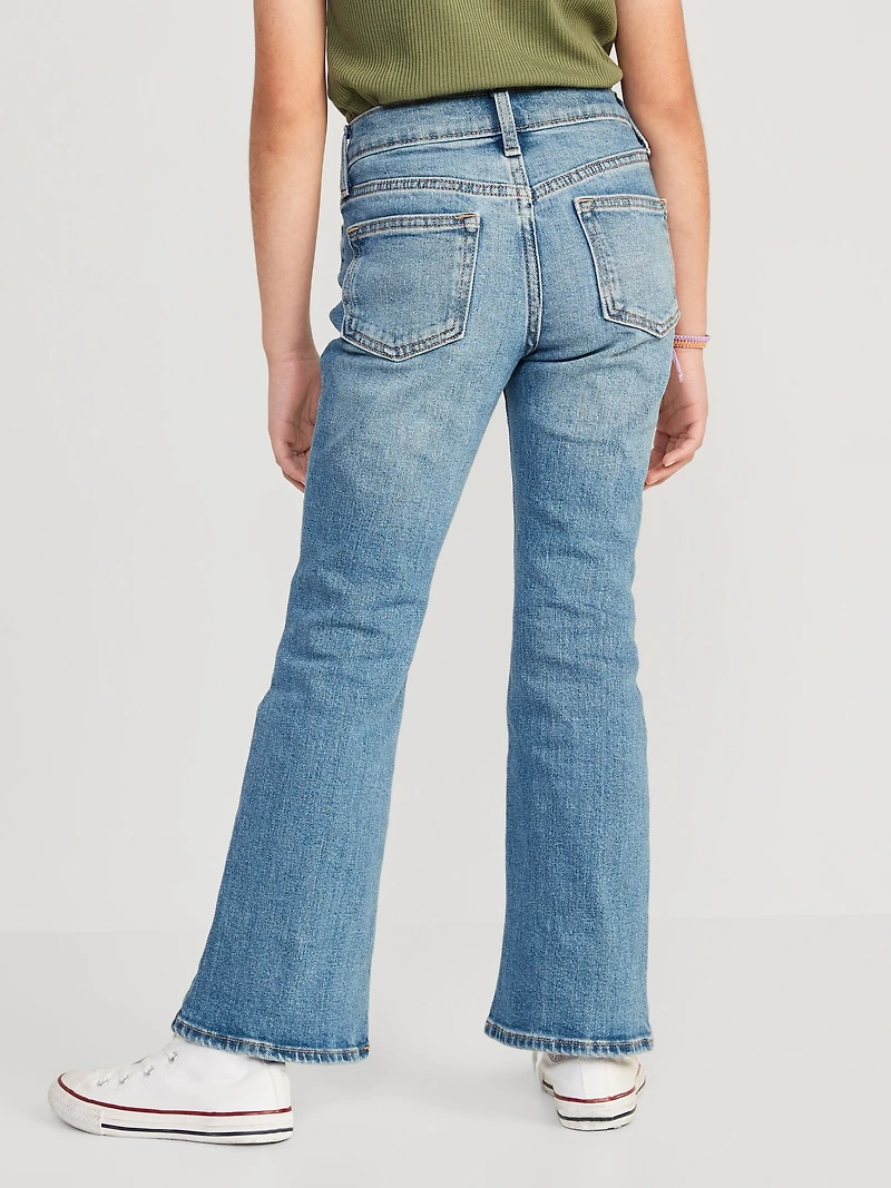 High-Waisted Built-In Tough Flare Jeans for Girls