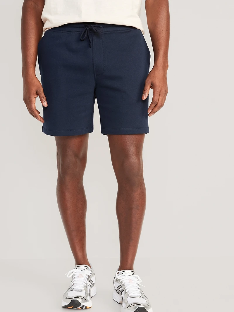Garment-Washed Fleece Sweat Shorts - 7-inch inseam