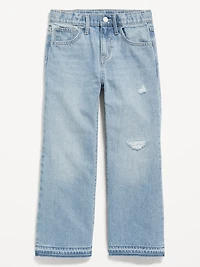 High-Waisted Baggy Ripped Wide-Leg Jeans for Girls