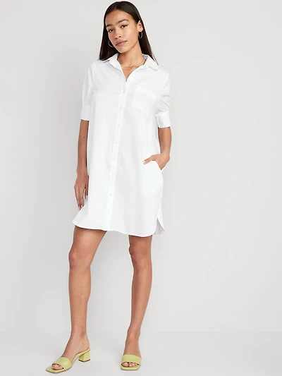 Short-Sleeve Shirt Dress