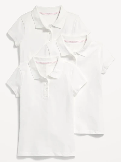 Uniform Pique Polo Shirt 3-Pack for Girls