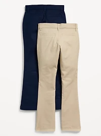 School Uniform Skinny Chino Pants 2-Pack for Girls