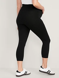 Maternity 2-Pack Full-Panel Cropped Jersey Leggings
