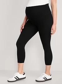 Maternity 2-Pack Full-Panel Cropped Jersey Leggings