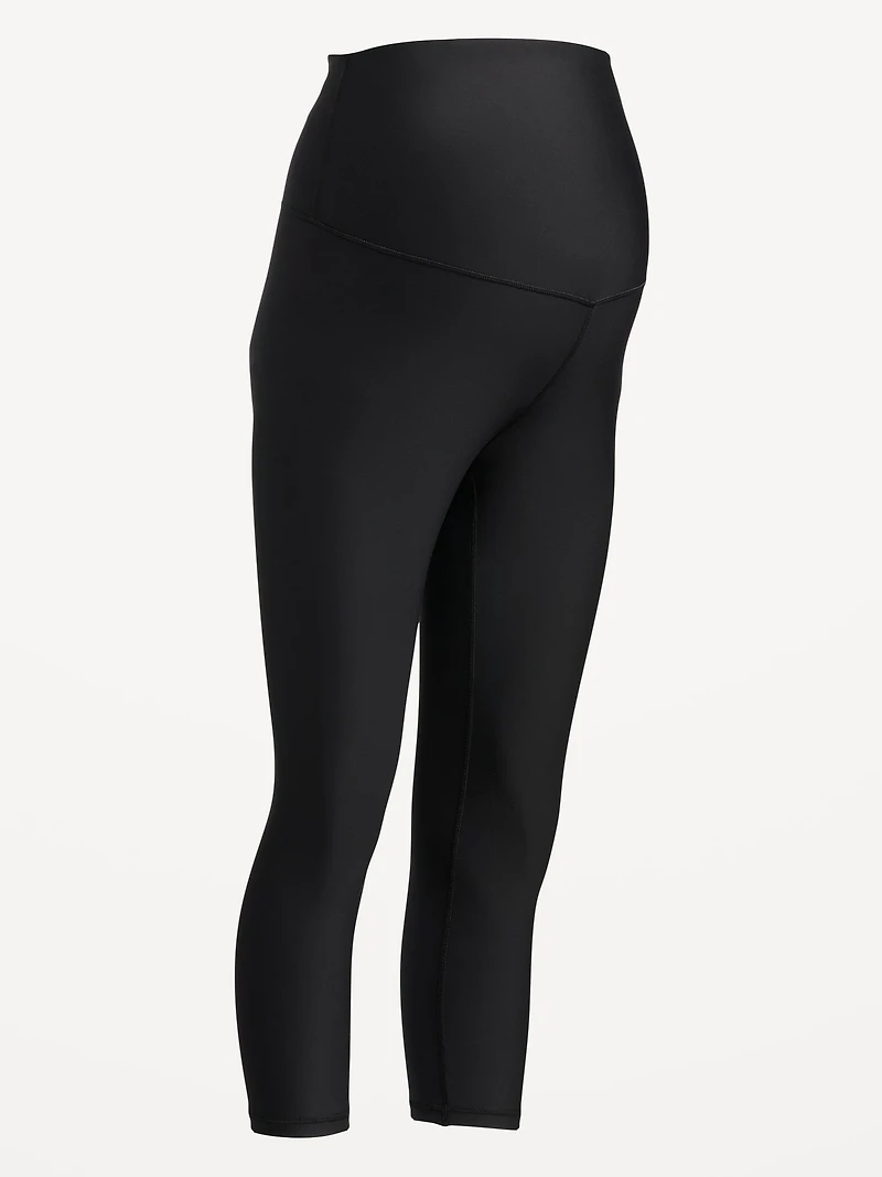 Maternity Full-Panel PowerSoft Crop Leggings