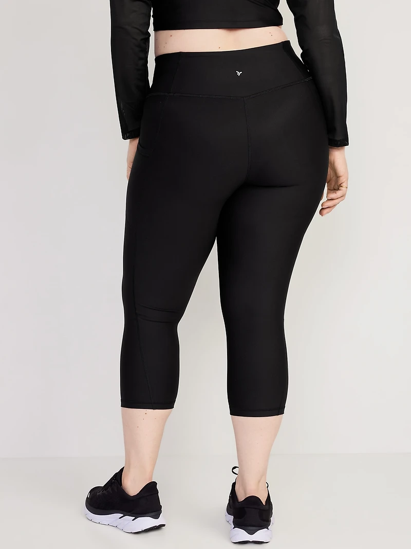 High-Waisted PowerSoft Crop Pocket Leggings