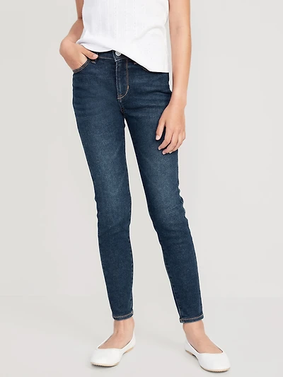 High-Waisted Rockstar 360° Stretch Super Skinny Jeggings for Girls