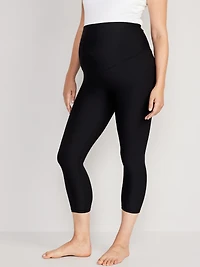 Maternity Full-Panel PowerSoft Crop Leggings