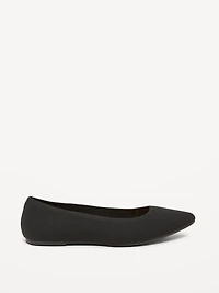 Soft-Knit Pointed-Toe Ballet Flats