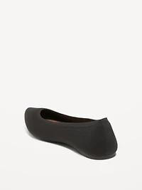 Soft-Knit Pointed-Toe Ballet Flats