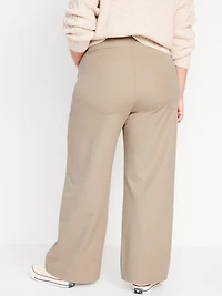 High-Waisted Pull-On Pixie Super Wide-Leg Pants