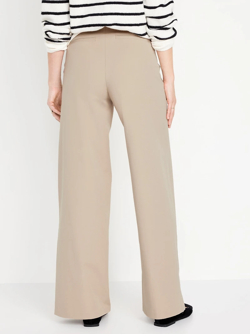 High-Waisted Pull-On Pixie Super Wide-Leg Pants