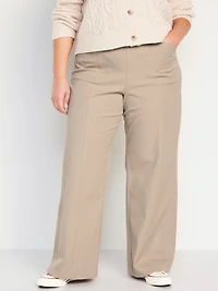High-Waisted Pull-On Pixie Super Wide-Leg Pants