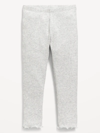 Rib-Knit Full-Length Leggings for Toddler Girls