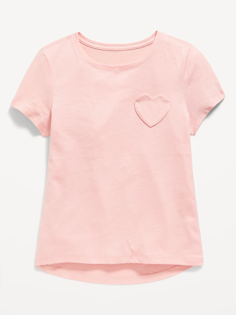 Softest Heart-Pocket T-Shirt for Girls