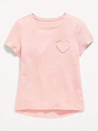 Softest Heart-Pocket T-Shirt for Girls