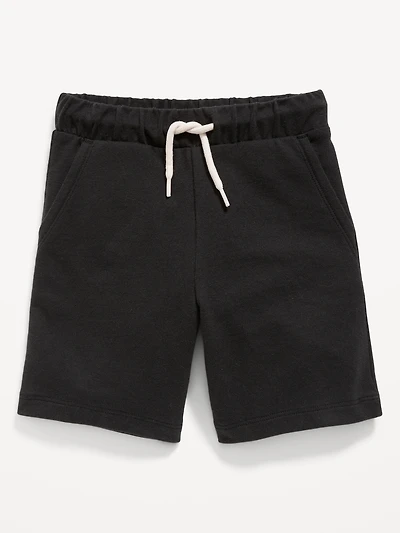 Functional-Drawstring French Terry Pull-On Shorts for Toddler Boys