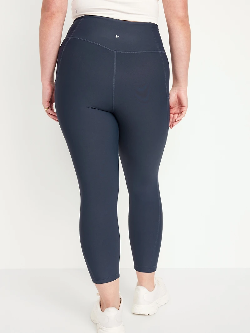 High-Waisted PowerSoft Crop Pocket Leggings