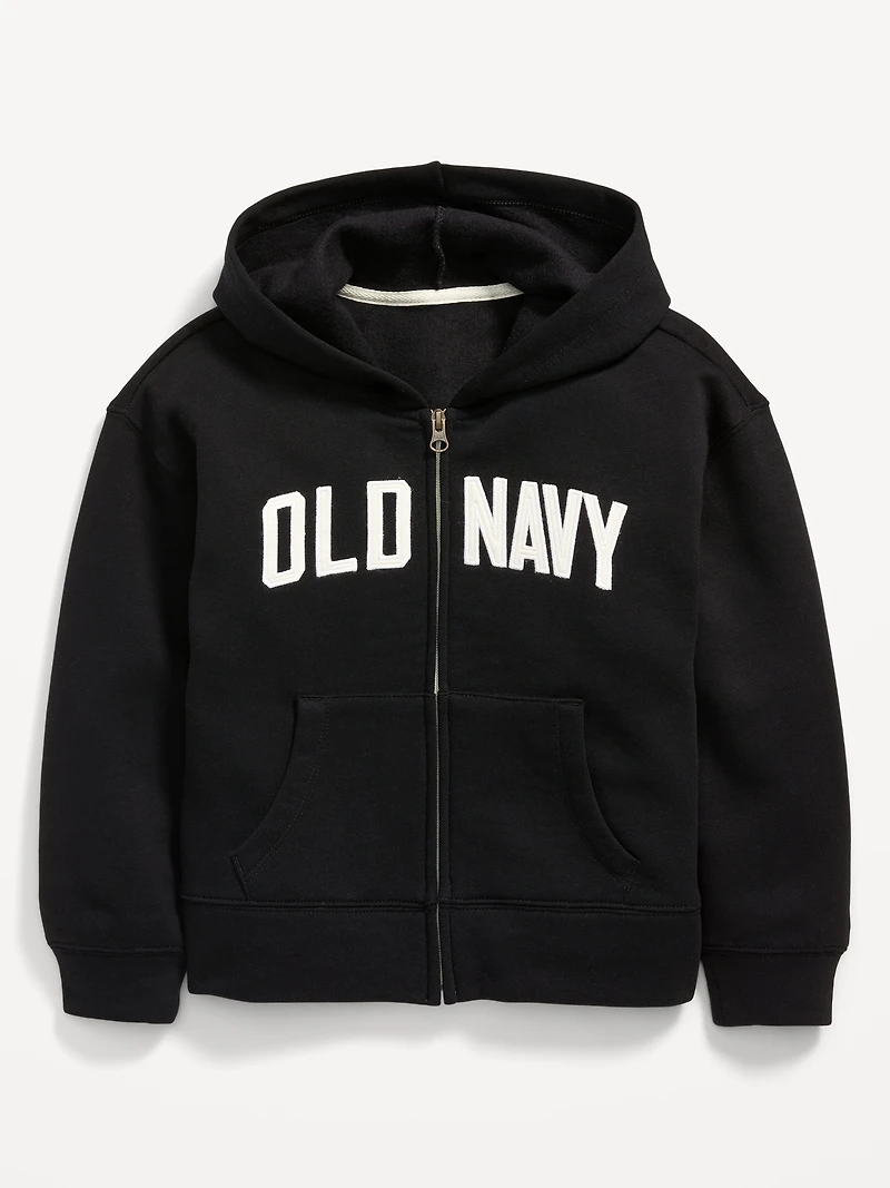 Logo-Graphic Zip Hoodie for Girls