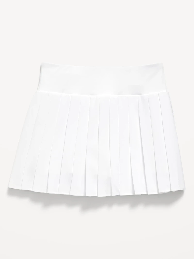 High-Waisted Pleated Performance Skort for Girls