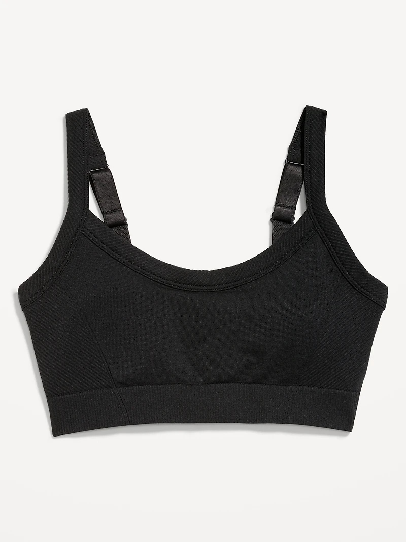Light Support Fluid Seamless Ribbed Sports Bra