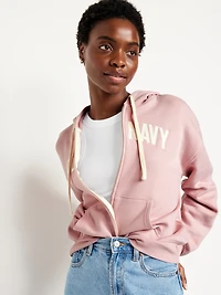 Logo Zip Hoodie Sweatshirt