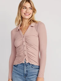 Fitted Button-Down Top