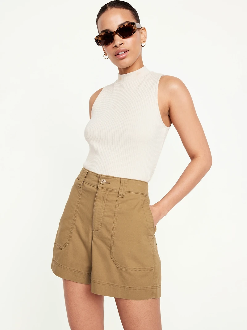 High-Waisted OGC Chino Shorts -- 5-inch inseam