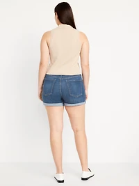 High-Waisted Wow Jean Shorts -- 3-inch inseam