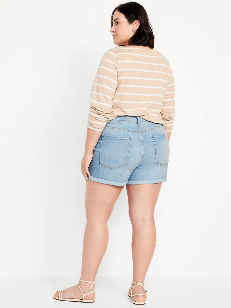 High-Waisted Wow Jean Shorts -- 3-inch inseam