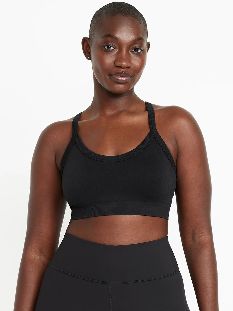 Light Support Fluid Seamless Ribbed Sports Bra