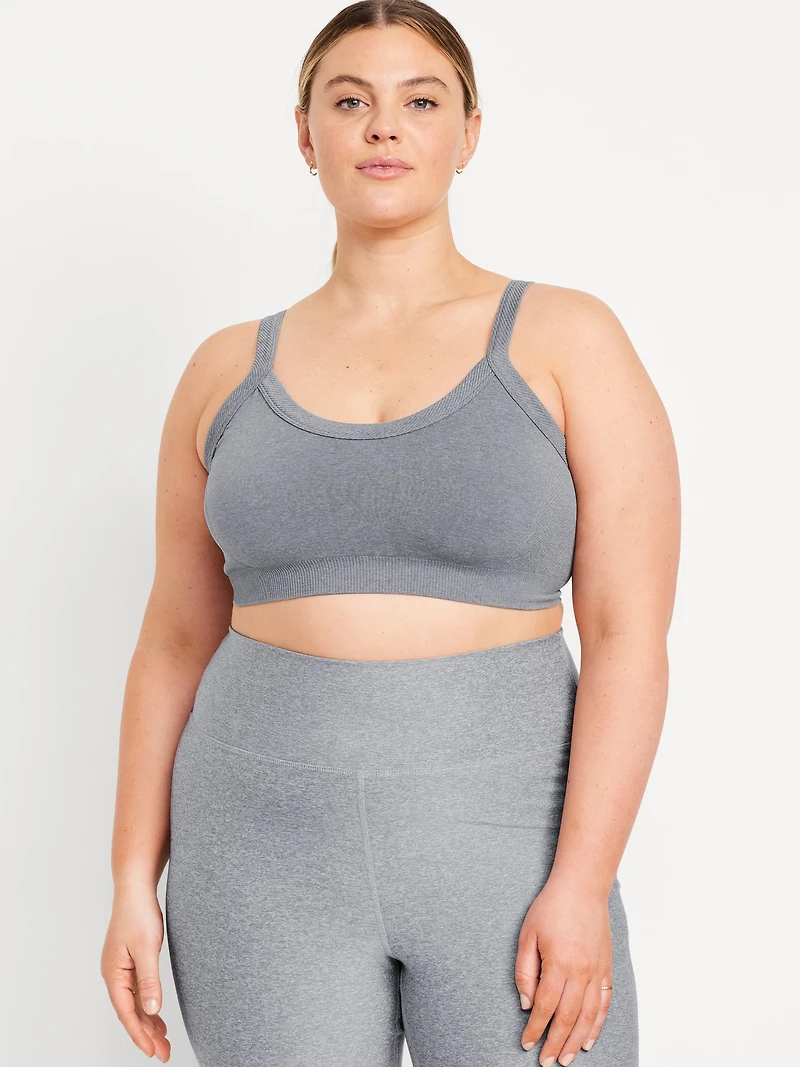 Light Support Fluid Seamless Ribbed Sports Bra